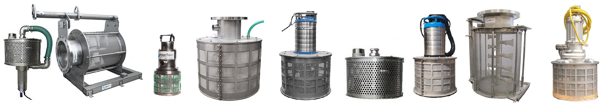 Rotorflush filters and filterpumps