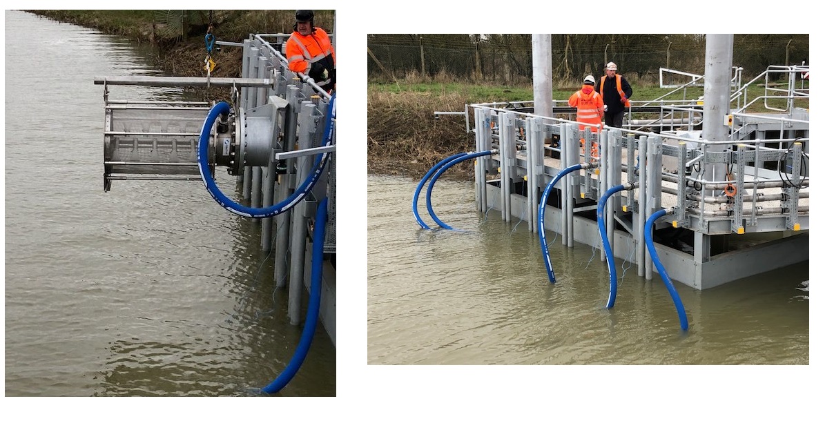 Self-cleaning Eel Screens in situ