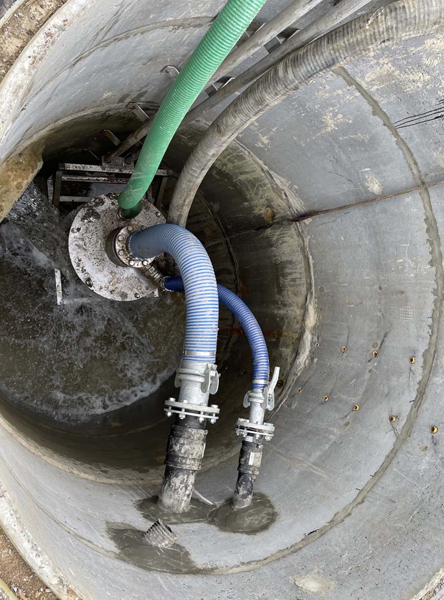 LW installed in a wet well