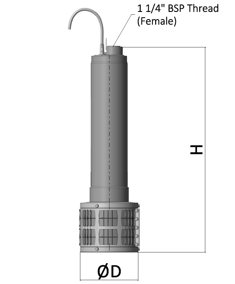 Idrogo filterpump dimensions drawing