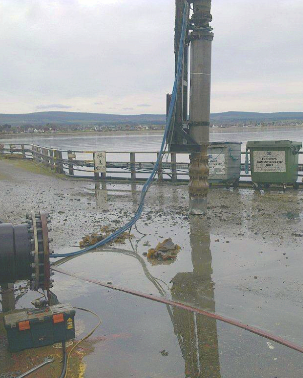 Clogged Vertical Turbine pump in need of a Rotorflush self-cleaning intake