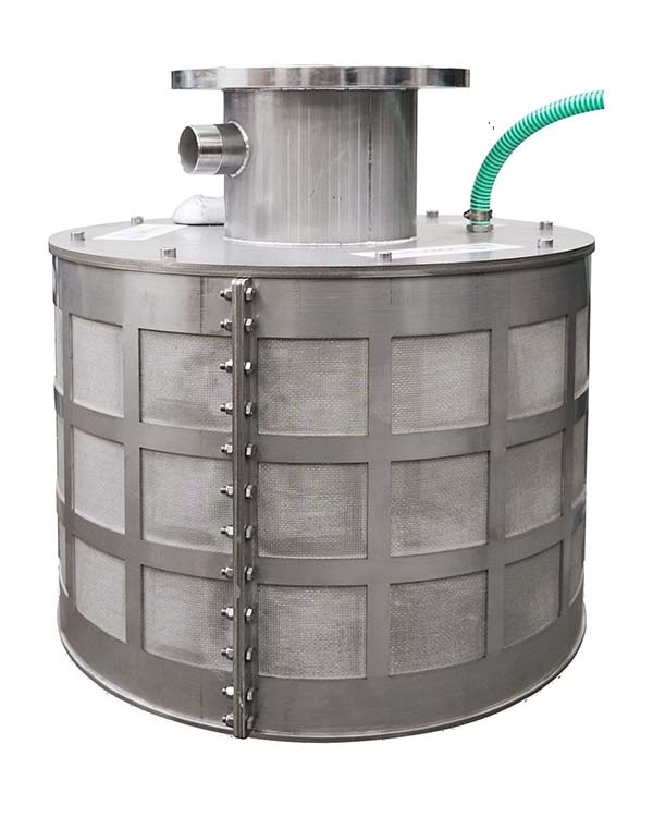 Typical stainless steel pump suction strainer