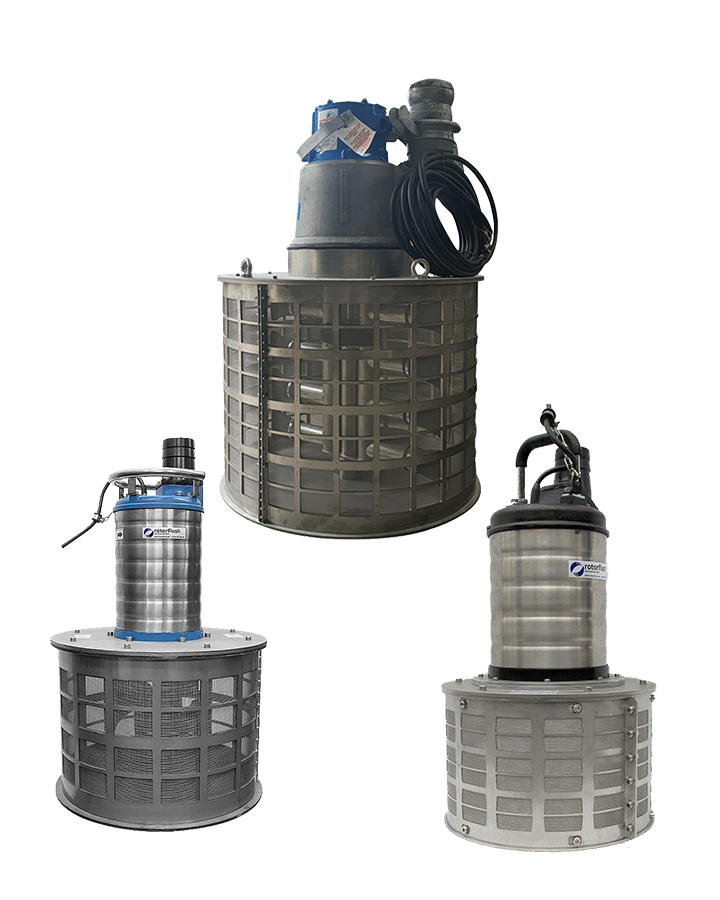Large filterpumps for eel screening while pumping