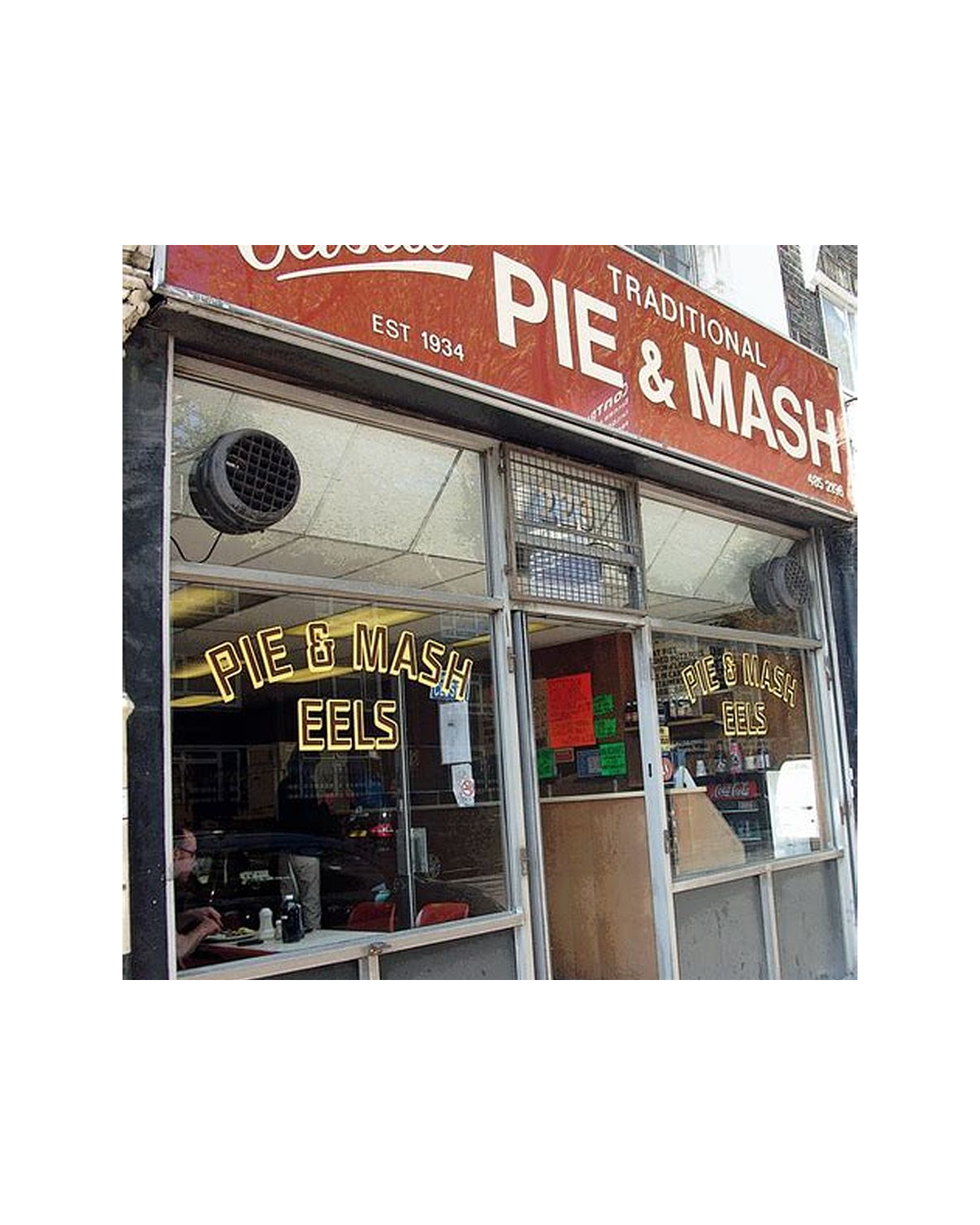 Pie and mash shopfront