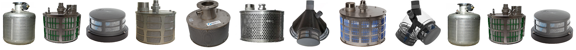 Mixed selection of strainers and filters
