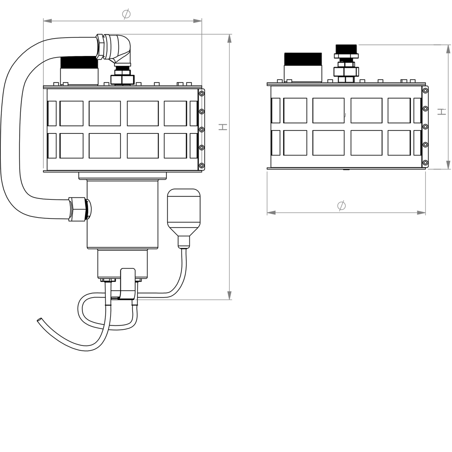 RF300AR-E Dimensions drawing