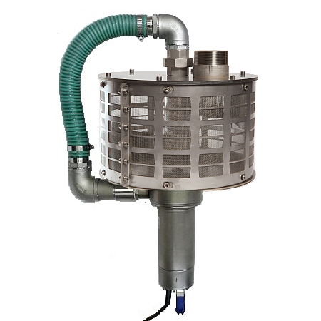 RF400AR-E self-cleaning suction intake filter with built-in backwash pump