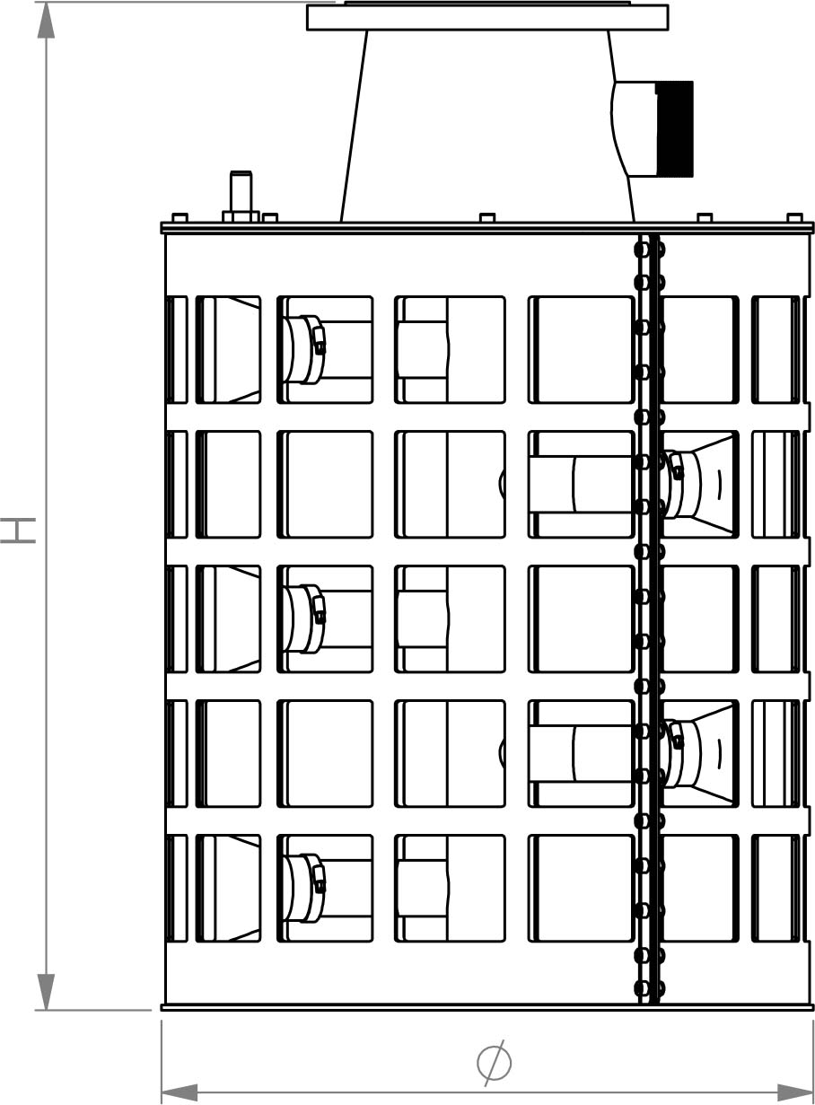 RF600AR Dimensions diagram