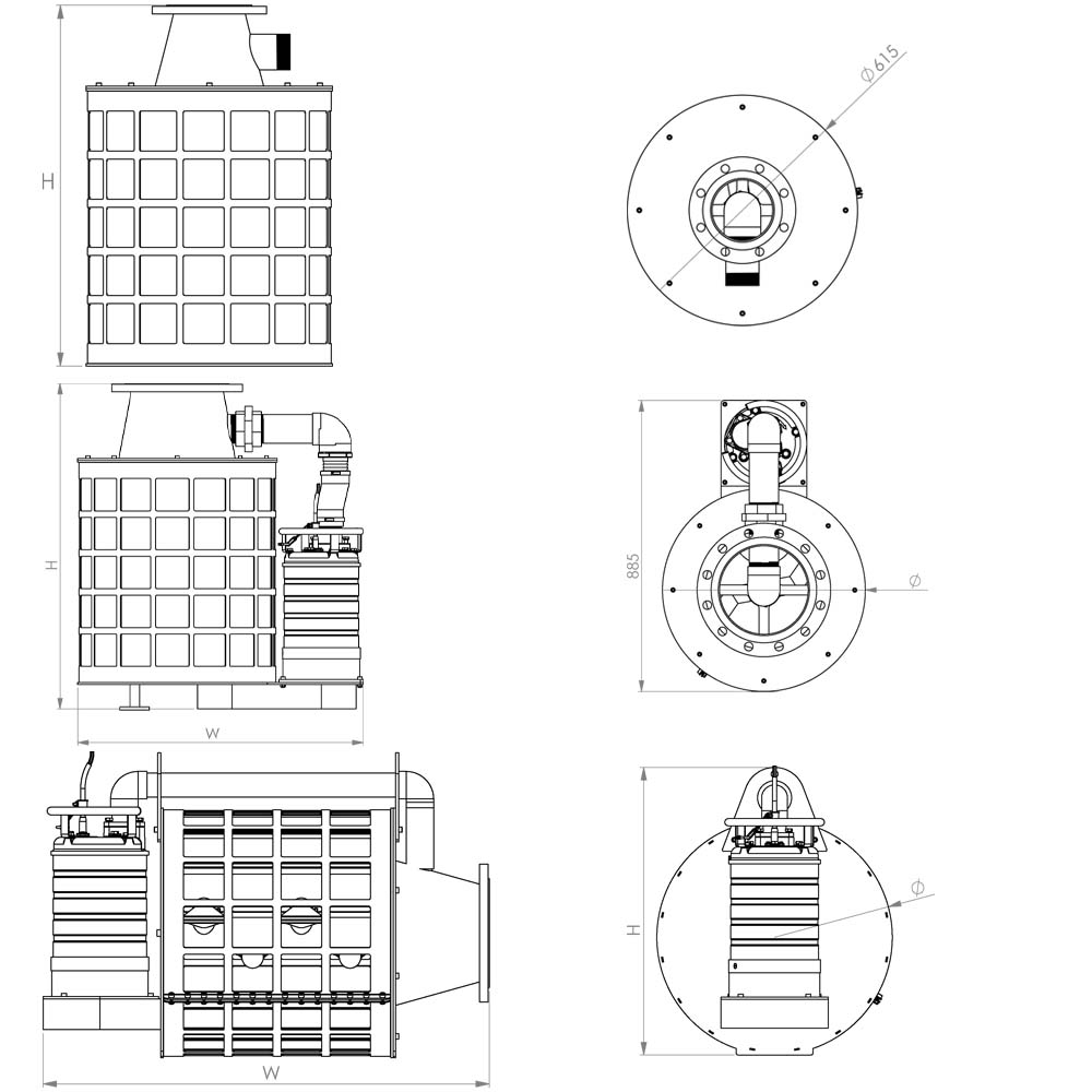 RF600AR Dimensional Drawings