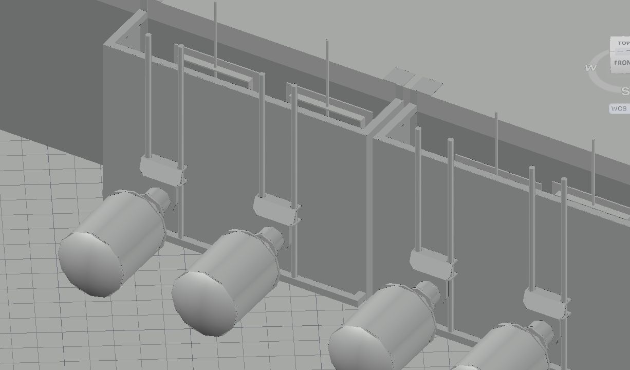 First sketch for intake penstocks and Rotorflush eel screens