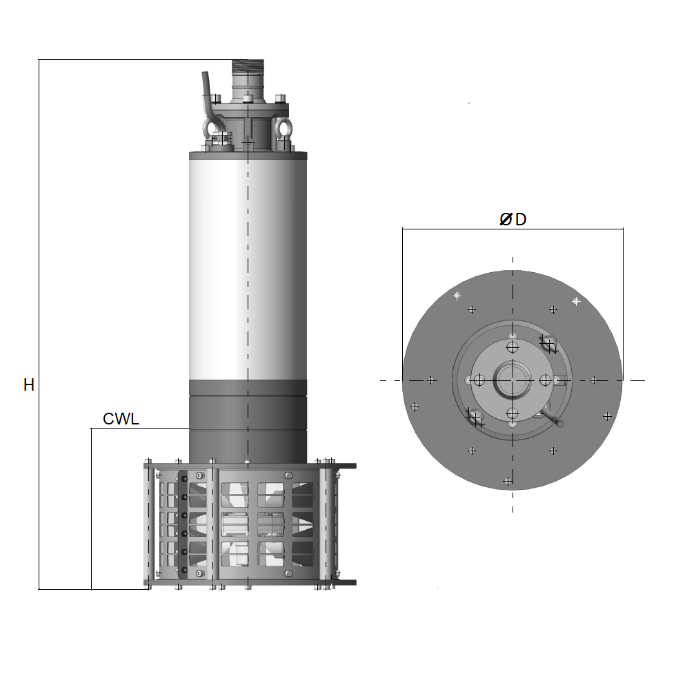 Dimensions generic Sapphire 400 AR filterpumps