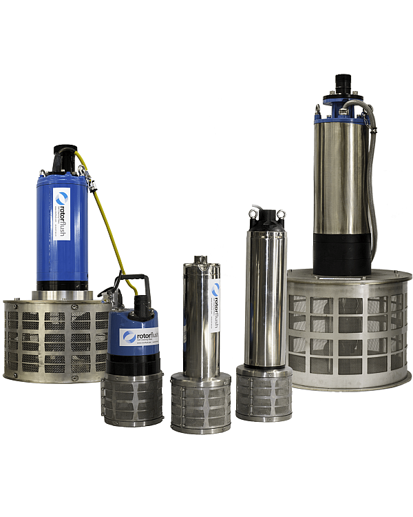 Range of Rotorflush submersible filterpumps